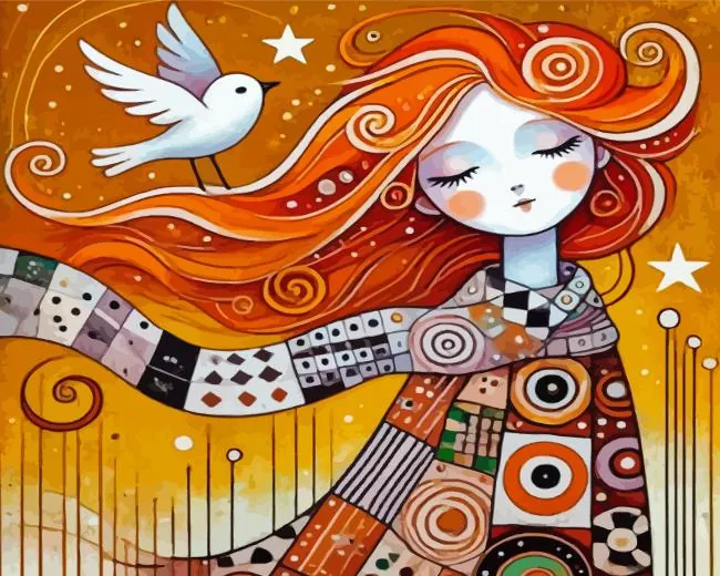 orange hair girl paint by number Orange Haired Girl Paint By Numbersz