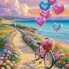 Pink Bicycle Paint By Numbers