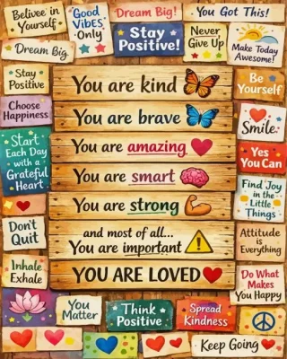 Positive Vibes Paint By Numbers