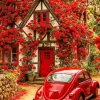 Red Classic Car Paint By Numbers