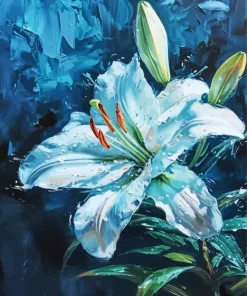 White Flower Paint By Numbers