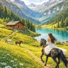 Woman And Horse Paint By Numbers
