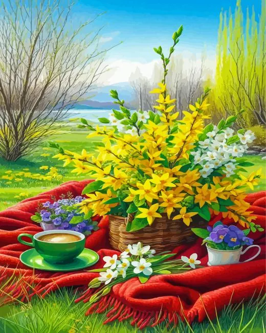 yellow flowers paint by number Yellow Flowers Paint By Numbers