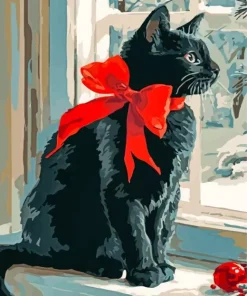 Adorable Black Cat Paint By Numbers