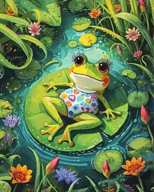 Adorable frog paint by number Adorable Frog Paint By Numbers