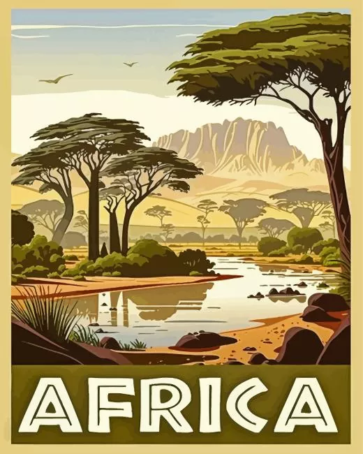 Africa paint by numbers Africa Art Paint By Numbers