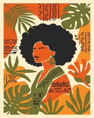 Afro Lady Art Paint By Numbers 