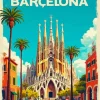Barcelona Poster Paint By Numbers
