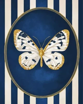 Golden Butterfly Paint By Numbers