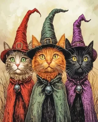 Witches Cat Paint By Numbers 