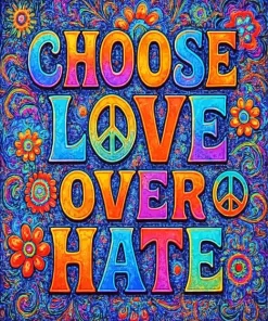 Choose Love Over Hate Paint By Numbers