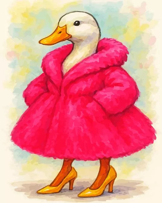 Classy duck paint by number Classy Duck Paint By Numbers