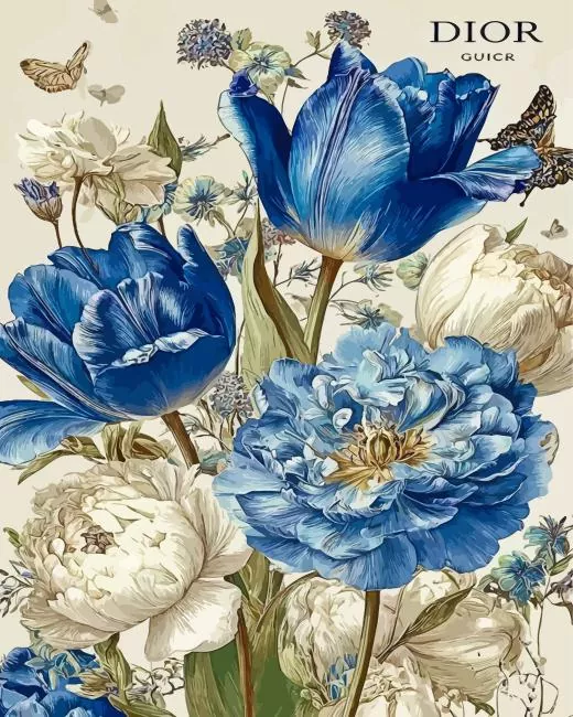 Dior Flowers paint by numbers Dior Flowers Paint By Numbers