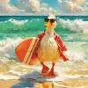 Duck Surfing Paint By Numbers