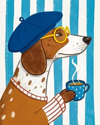 Elegant Dog Paint By Numbers 