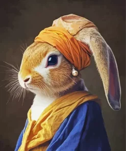 Rabbit With Pearl Paint By Numbers
