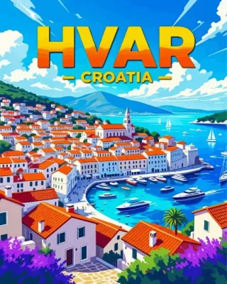 Hvar Croatia Paint By Numbers