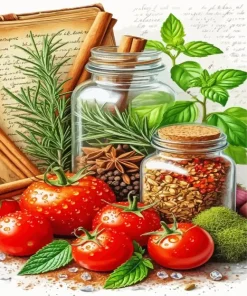 Kitchen Spices Paint By Numbers