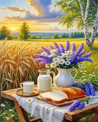 Milk Picnic Paint By Numbers