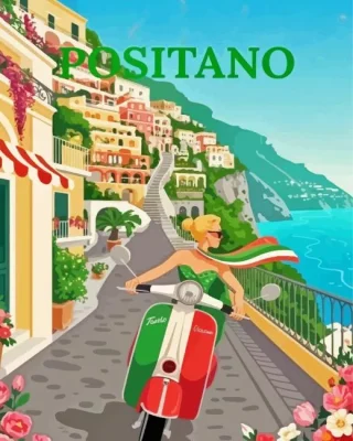 Positano Poster Paint By Numbers