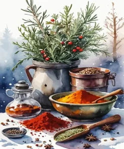 Spices Art Paint By Numbers