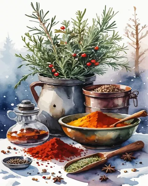 Spices Art paint by numbers Spices Art Paint By Numbers