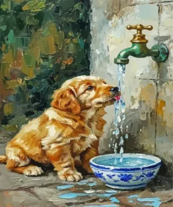Thirsty Dog Paint By Numbers