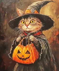 Witch Cat Paint By Numbers