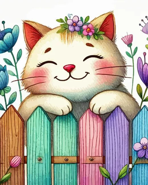 adorable cat paint by numbers Adorable Cat Paint By Numbers