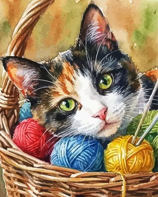 adorable paint by numbers Adorable Cat Paint By Numbers
