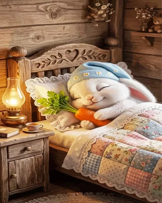 adorable rabbit paint by numbers Adorable Rabbit Paint By Numbers