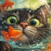Cat And Fish Paint By Numbers