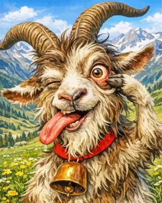 Crazy Goat Paint By Numbers