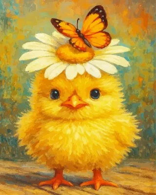 Cute Chick Paint By Numbers 