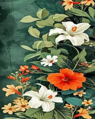 Aesthetic Flowers Paint By Numbers 