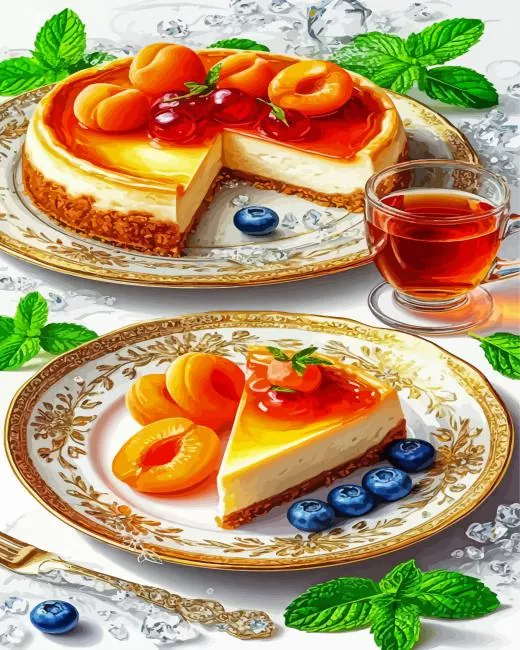 fruit cheescake paint by numbers Fruit Cheesecake Paint By Numbers
