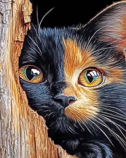 golden black cat paint by numbers Golden Black Cat Paint By Numbers