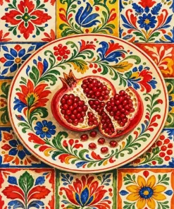 Aesthetic Pomegranate Art Paint By Numbers