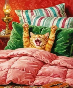 Sleepy Cat Paint By Numbers