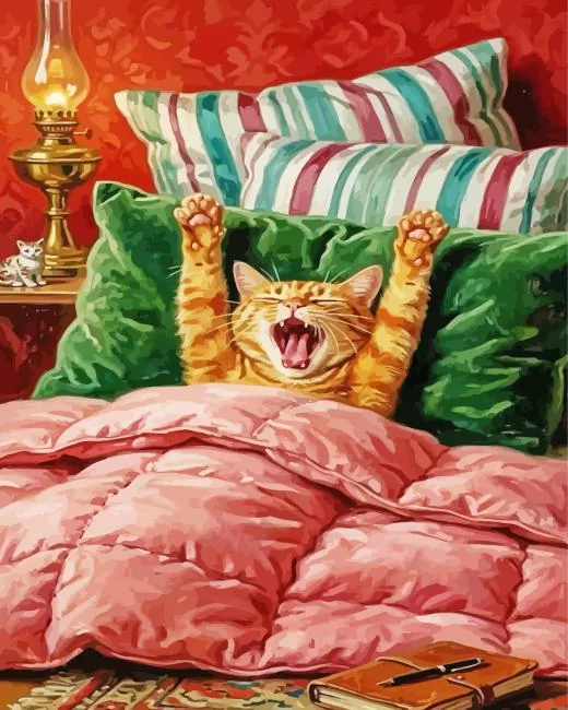 sleepy cat paint by number Sleepy Cat Paint By Numbers
