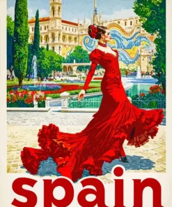 Spain Poster Paint By Numbers