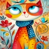 Whimsical Cat Paint By Numbers