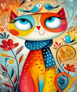 Whimsical Cat Paint By Numbers