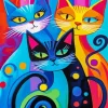 Whimsical Cats Paint By Numbers