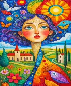 Whimsical Lady Paint By Numbers