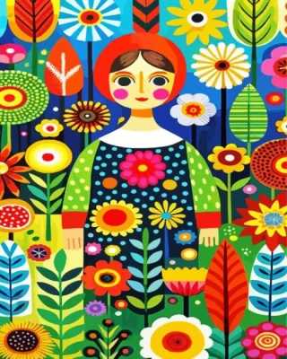 Whimsical Woman Paint By Numbers