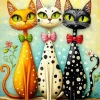 Whimsical Cats Paint By Numbers