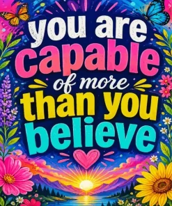 You Are Capable of More Than You Believe Paint By Numbers