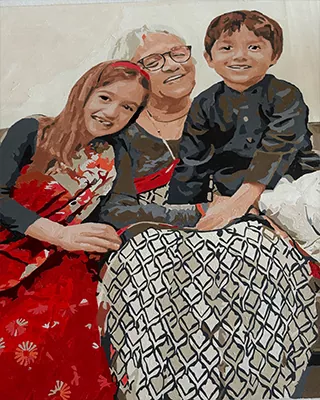 A treasured family photo turned into a heartfelt piece of wall art