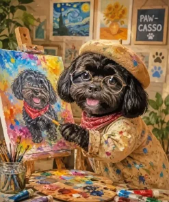 Artist Dog Paint By Numbers